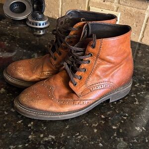 Prialpas Gomma Handcrafted Leather wingtip boots! Men’s (41) 8